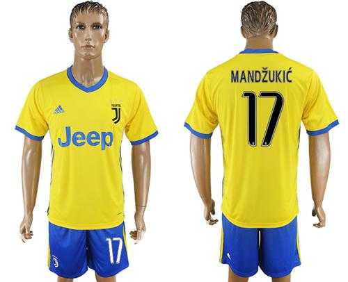Juventus #17 Mandzukic Away Soccer Club Jersey