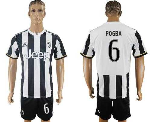 Juventus #6 Pogba Home Soccer Club Jersey