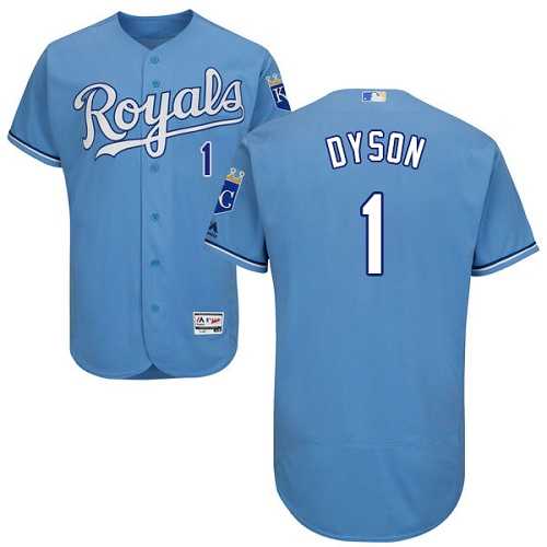 Kansas City Royals #1 Jarrod Dyson Light Blue Flexbase Authentic Collection Stitched MLB Jersey Kansas City Royals #1 Jarrod Dyson Light Blue Flexbase Authentic Collection Stitched MLB Jersey