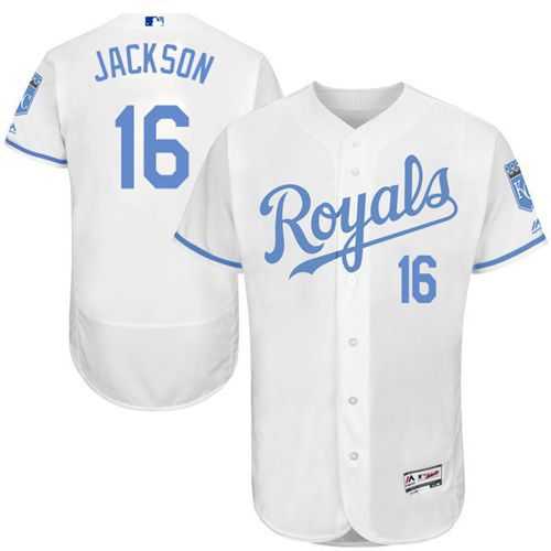 Kansas City Royals #16 Bo Jackson White Flexbase Authentic Collection Father's Day Stitched MLB Jersey