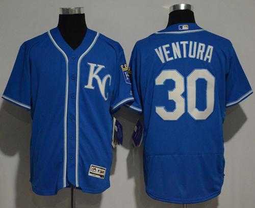 Kansas City Royals #30 Yordano Ventura Royal Blue Flexbase Authentic Collection Stitched MLB Jersey