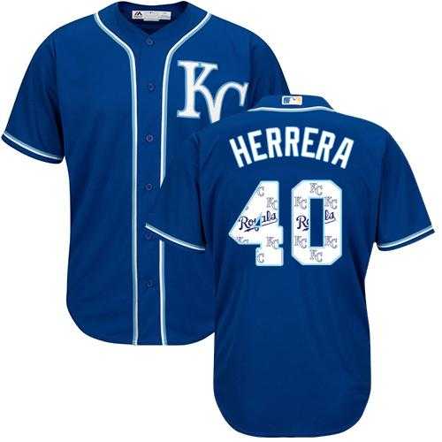 Kansas City Royals #40 Kelvin Herrera Royal Blue Team Logo Fashion Stitched MLB Jersey