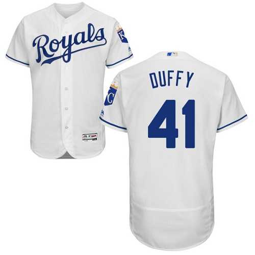 Kansas City Royals #41 Danny Duffy White Flexbase Authentic Collection Stitched MLB Jersey