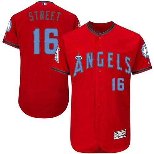 Los Angeles Angels Of Anaheim #16 Huston Street Red Flexbase Authentic Collection Father's Day Stitched MLB Jersey