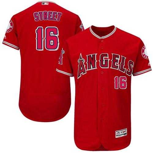 Los Angeles Angels Of Anaheim #16 Huston Street Red Flexbase Authentic Collection Stitched MLB Jersey