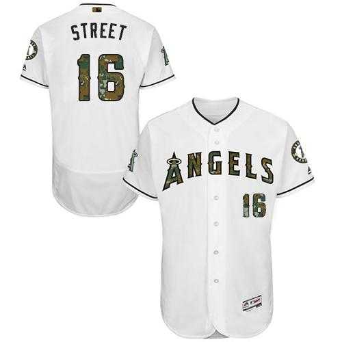 Los Angeles Angels Of Anaheim #16 Huston Street White Flexbase Authentic Collection Memorial Day Stitched MLB Jersey