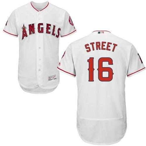 Los Angeles Angels Of Anaheim #16 Huston Street White Flexbase Authentic Collection Stitched MLB Jersey