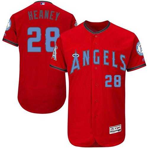 Los Angeles Angels Of Anaheim #28 Andrew Heaney Red Flexbase Authentic Collection Father's Day Stitched MLB Jersey