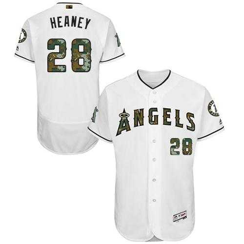 Los Angeles Angels Of Anaheim #28 Andrew Heaney White Flexbase Authentic Collection Memorial Day Stitched MLB Jersey