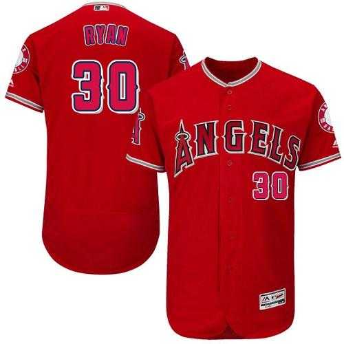 Los Angeles Angels Of Anaheim #30 Nolan Ryan Red Flexbase Authentic Collection Stitched MLB Jersey