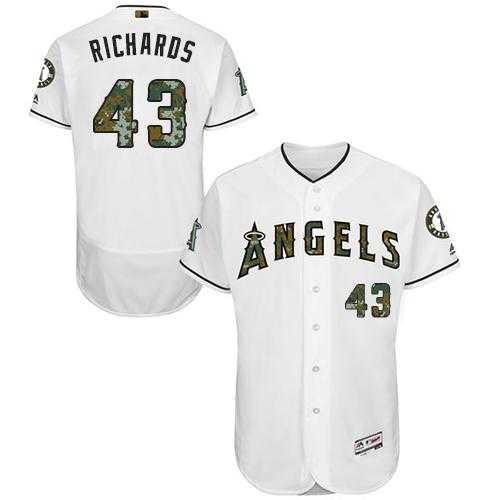 Los Angeles Angels Of Anaheim #43 Garrett Richards White Flexbase Authentic Collection Memorial Day Stitched MLB Jersey