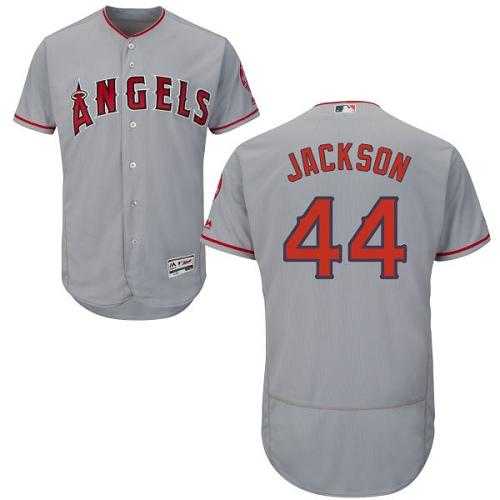 Los Angeles Angels Of Anaheim #44 Reggie Jackson Grey Flexbase Authentic Collection Stitched MLB Jersey