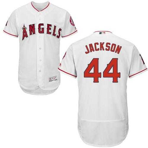 Los Angeles Angels Of Anaheim #44 Reggie Jackson White Flexbase Authentic Collection Stitched MLB Jersey Los Angeles Angels Of Anaheim #44 Reggie Jackson White Flexbase Authentic Collection Stitched MLB Jersey