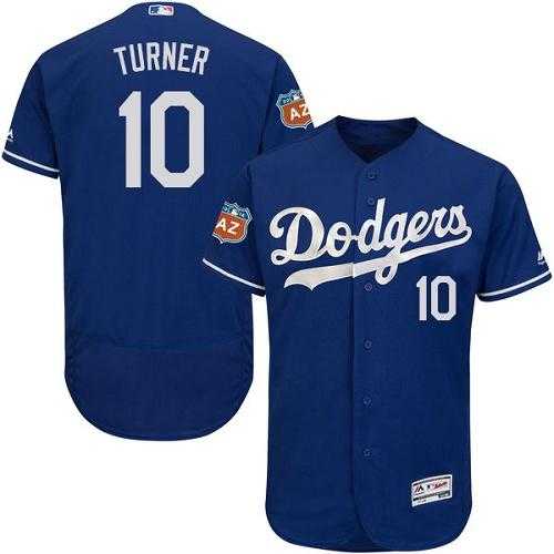 Los Angeles Dodgers #10 Justin Turner Blue Flexbase Authentic Collection Stitched MLB Jersey
