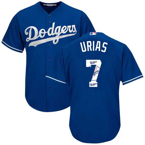 Los Angeles Dodgers #7 Julio Urias Blue Team Logo Fashion Stitched MLB Jersey