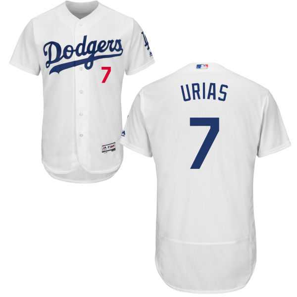 Los Angeles Dodgers #7 Julio Urias White Flexbase Authentic Collection Stitched MLB Jersey