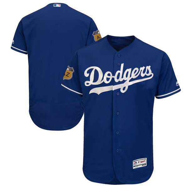 Los Angeles Dodgers Blank Blue 2017 Spring Training Flexbase Authentic Collection Stitched Baseball Jersey