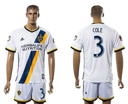 Los Angeles Galaxy #3 Cole Home Soccer Club Jersey