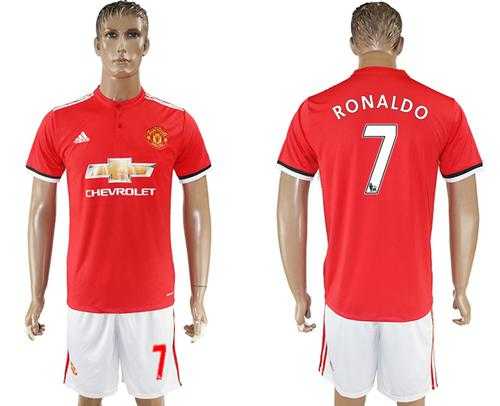 Manchester United #7 Ronaldo Red Home Soccer Club Jersey