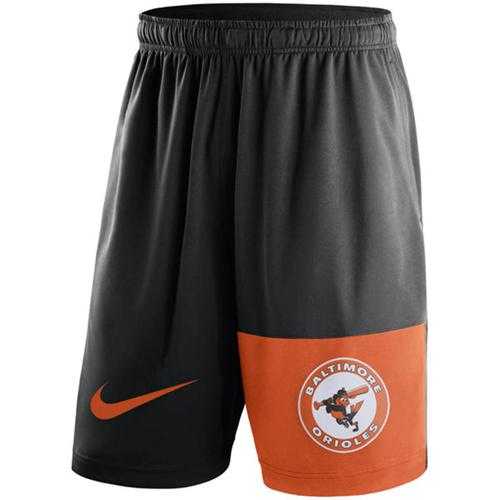 Men's Baltimore Orioles Nike Black Cooperstown Collection Dry Fly Shorts