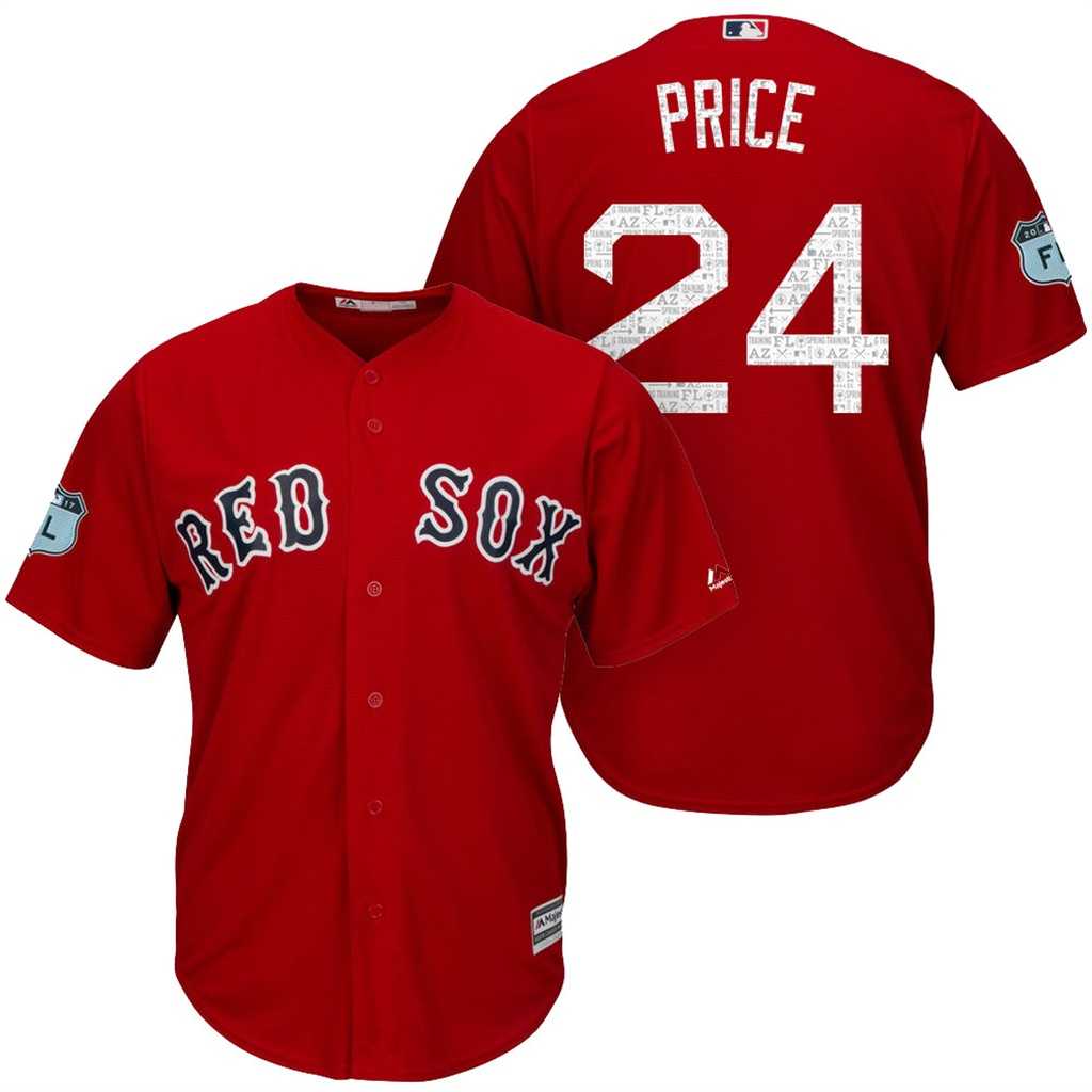 Men's Boston Red Sox #24 David Price 2017 Spring Training Cool Base Stitched MLB Jersey