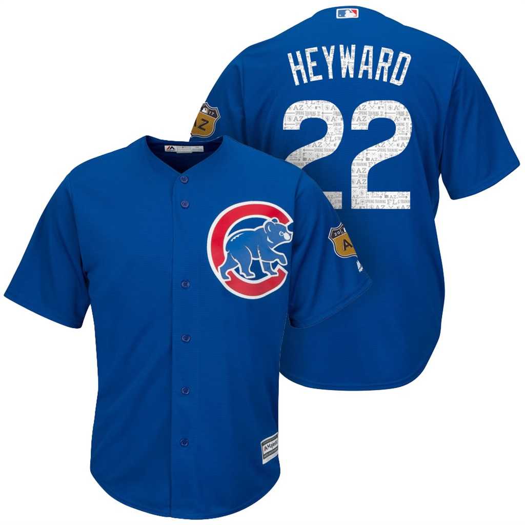 Men's Chicago Cubs #22 Jason Heyward 2017 Spring Training Cool Base Stitched MLB Jersey