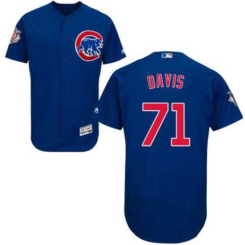 Men's Chicago Cubs #71 Wade Davis Blue Flexbase Authentic Collection Stitched MLB Jersey