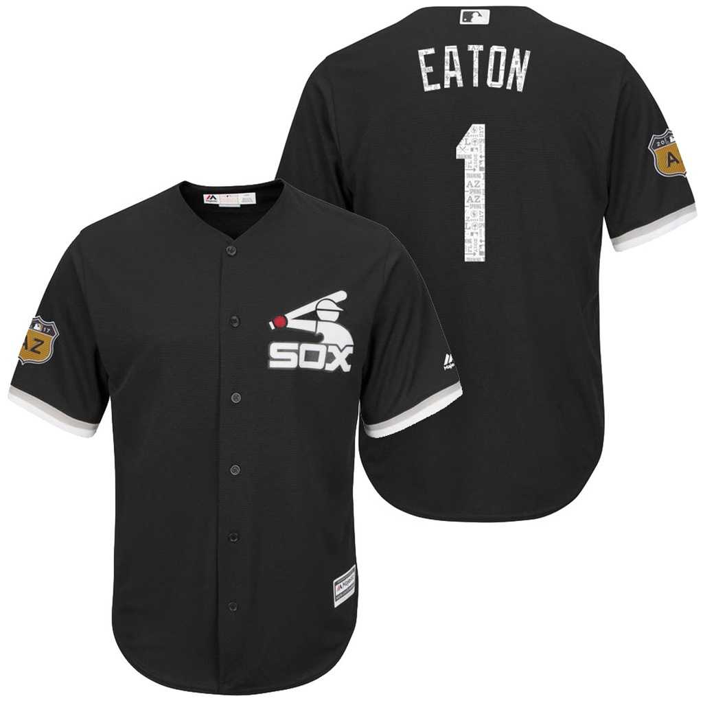 Men's Chicago White Sox #1 Adam Eaton 2017 Spring Training Flex Base Authentic Collection Stitched Baseball Jersey