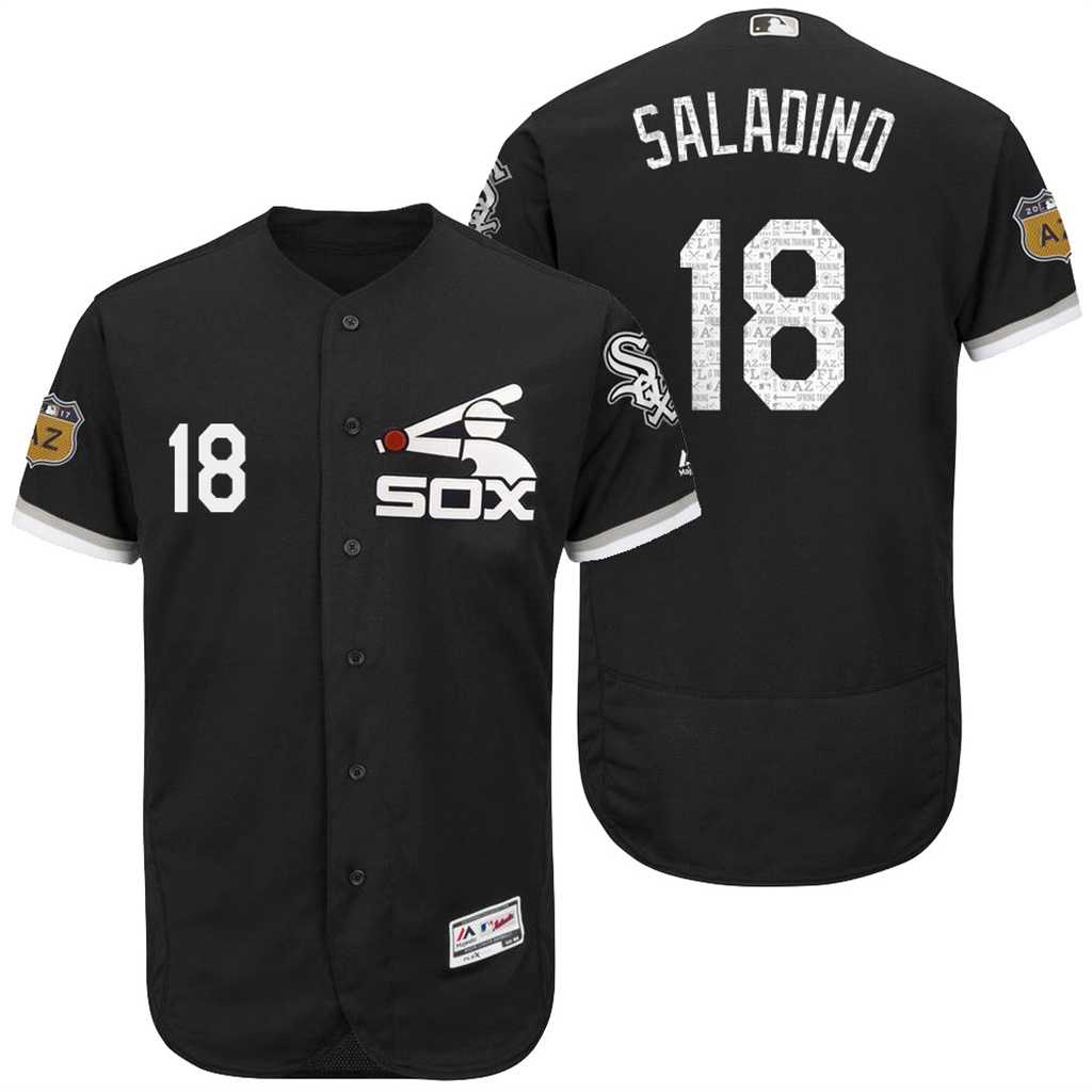 Men's Chicago White Sox #18 Tyler Saladino 2017 Spring Training Cool Base Stitched MLB Jersey