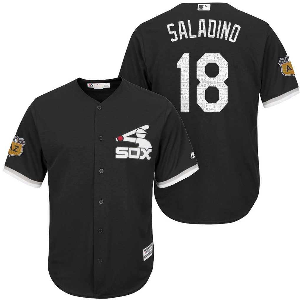 Men's Chicago White Sox #18 Tyler Saladino 2017 Spring Training Flex Base Authentic Collection Stitched Baseball Jersey