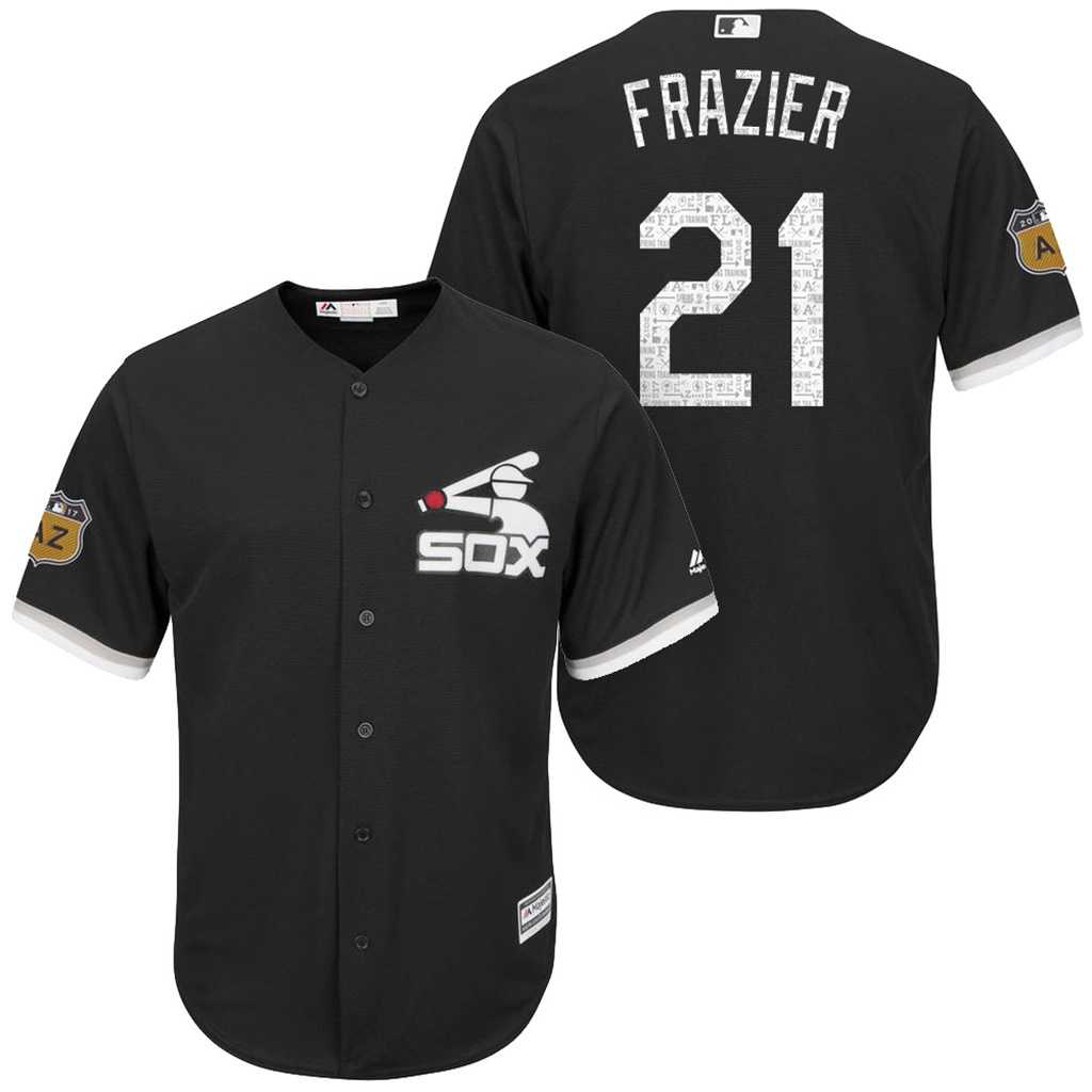 Men's Chicago White Sox #21 Todd Frazier 2017 Spring Training Flex Base Authentic Collection Stitched Baseball Jersey