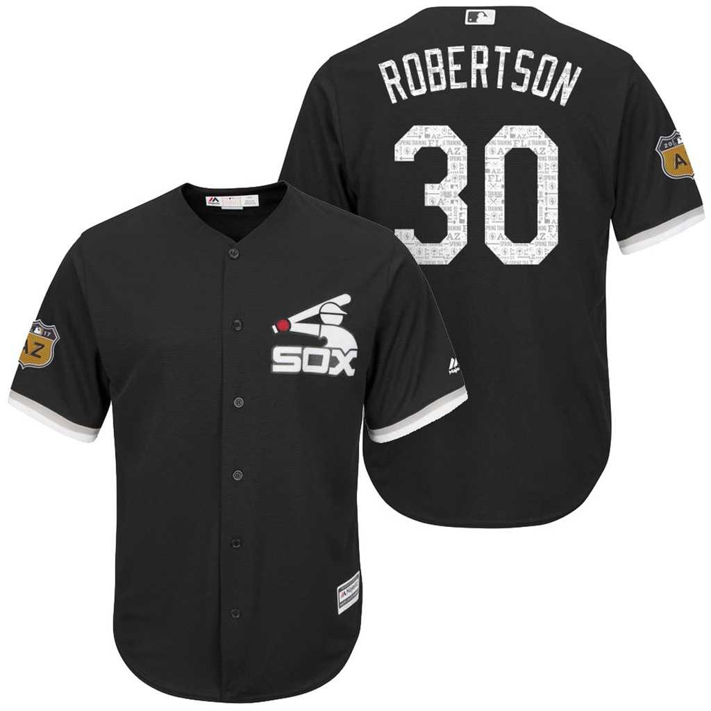 Men's Chicago White Sox #30 David Robertson 2017 Spring Training Flex Base Authentic Collection Stitched Baseball Jersey