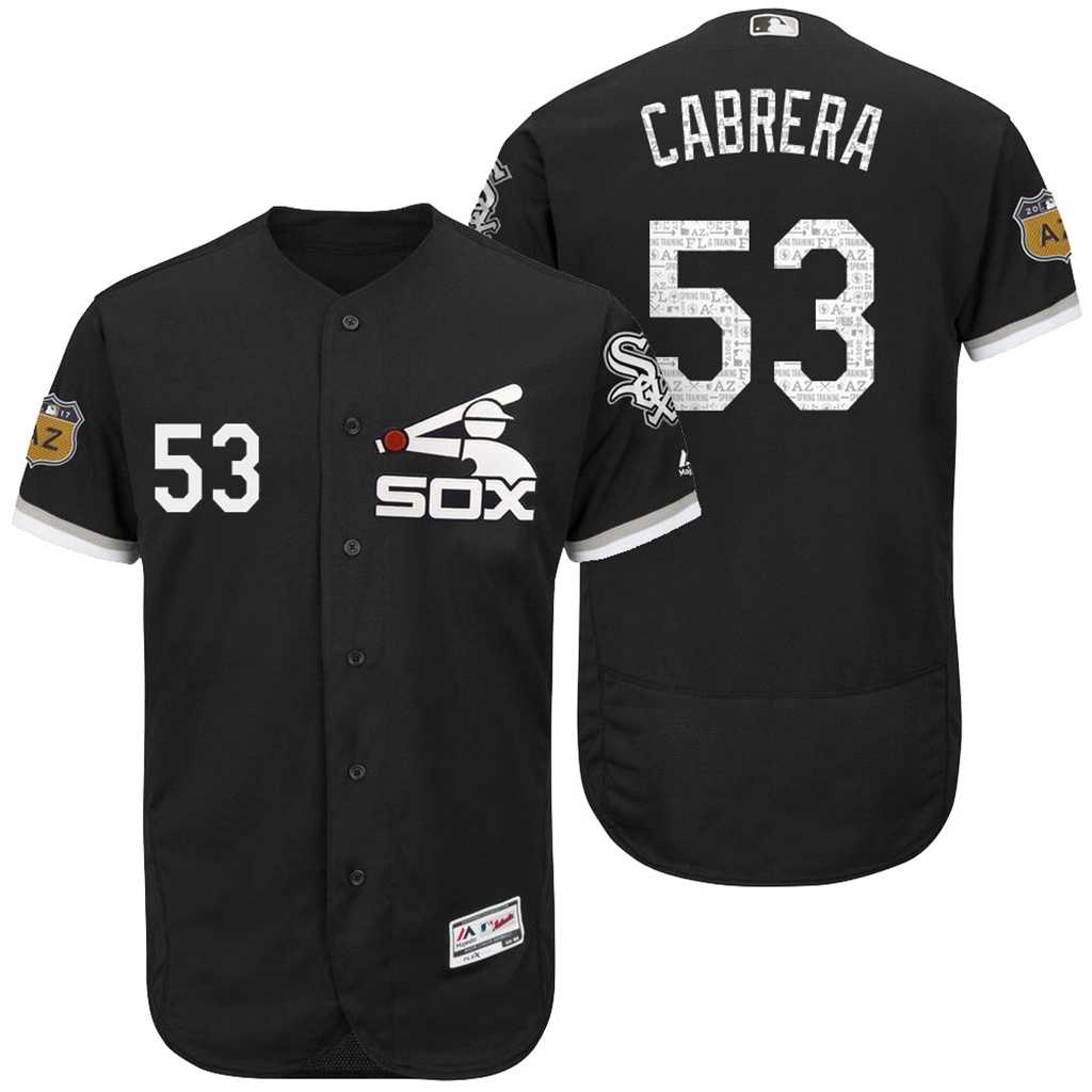 Men's Chicago White Sox #53 Melky Cabrera 2017 Spring Training Cool Base Stitched MLB Jersey