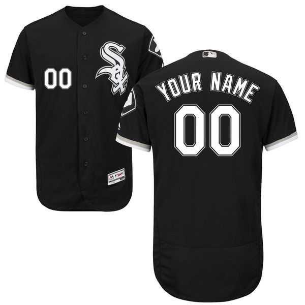 Men's Chicago White Sox Majestic Alternate Black Flex Base Authentic Collection Custom Jersey Men's Chicago White Sox Majestic Alternate Black Flex Base Authentic Collection Custom Jersey