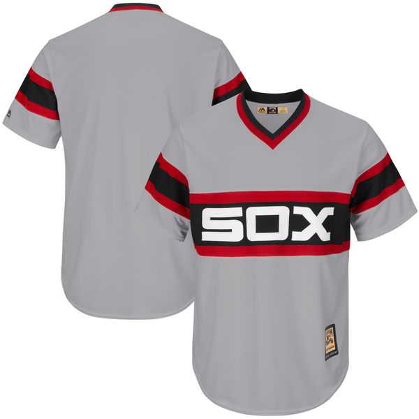 Men's Chicago White Sox Majestic Road Gray Cooperstown Cool Base Jersey
