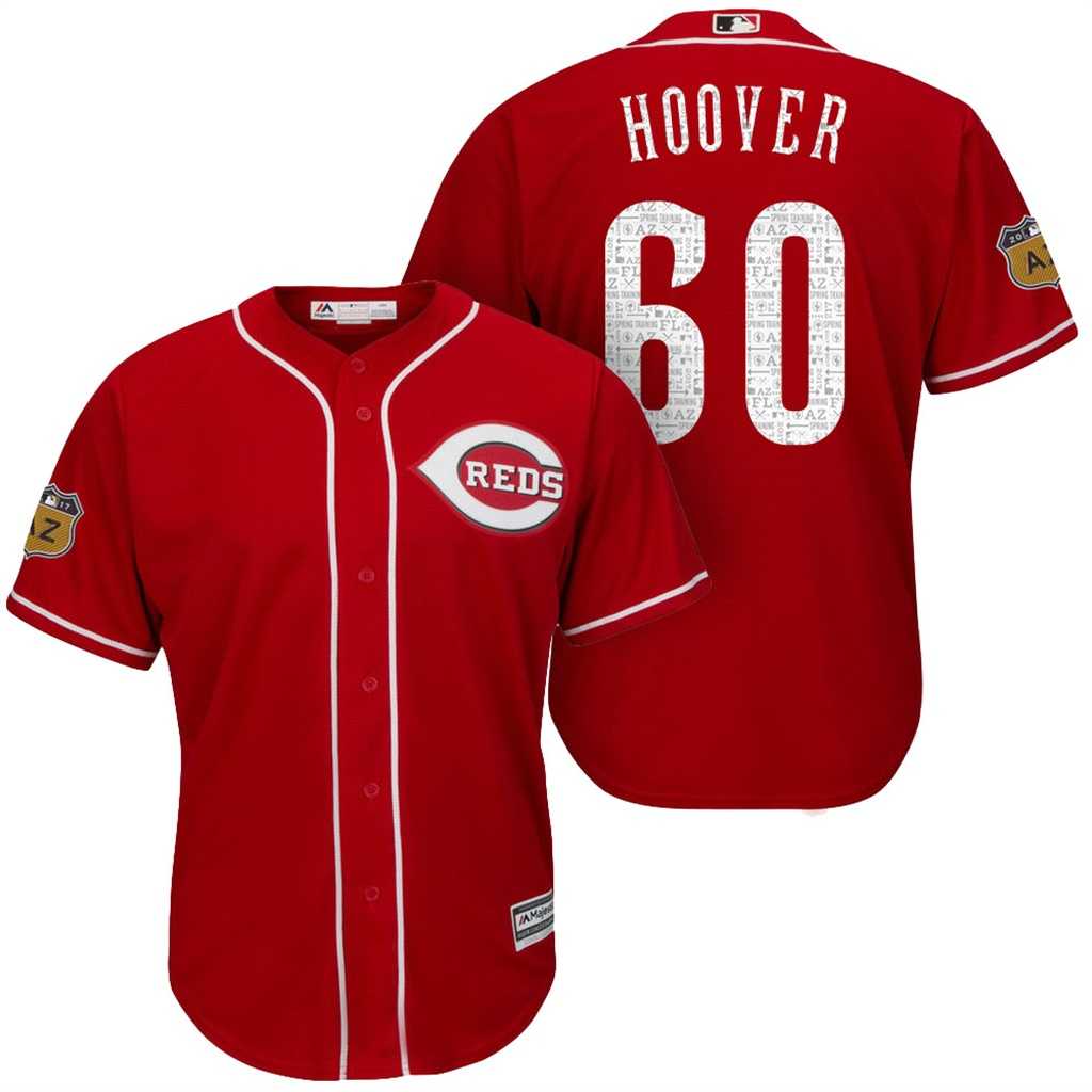 Men's Cincinnati Reds #60 J.J. Hoover 2017 Spring Training Cool Base Stitched MLB Jersey