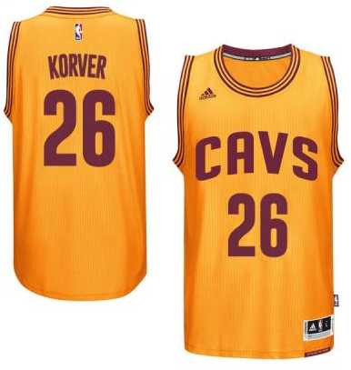 Men's Cleveland Cavaliers #26 Kyle Korver adidas Gold Player Swingman Alternate Jersey