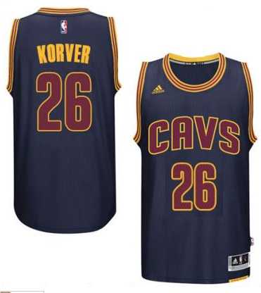 Men's Cleveland Cavaliers #26 Kyle Korver adidas Navy Player Swingman CavFanatic Jersey