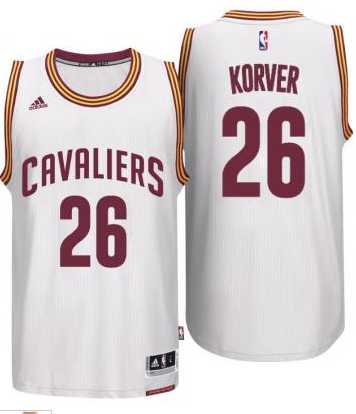 Men's Cleveland Cavaliers #26 Kyle Korver adidas White Player Swingman Home Jersey