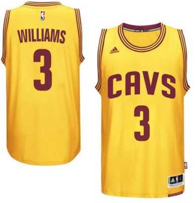 Men's Cleveland Cavaliers #3 Derrick Williams adidas Gold Player Swingman Alternate Jersey