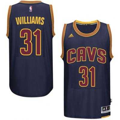 Men's Cleveland Cavaliers #31 Deron Williams adidas Navy Player Swingman CavFanatic Jersey