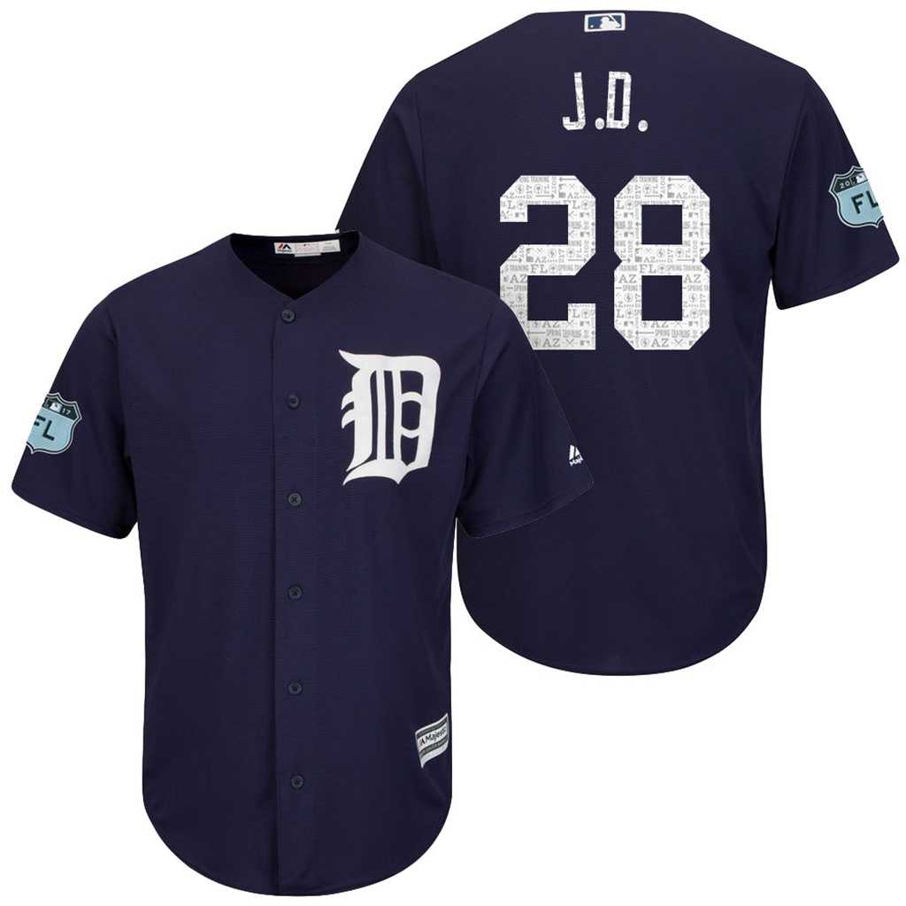 Men's Detroit Tigers #28 J.D. Martinez 2017 Spring Training Cool Base Stitched MLB Jersey
