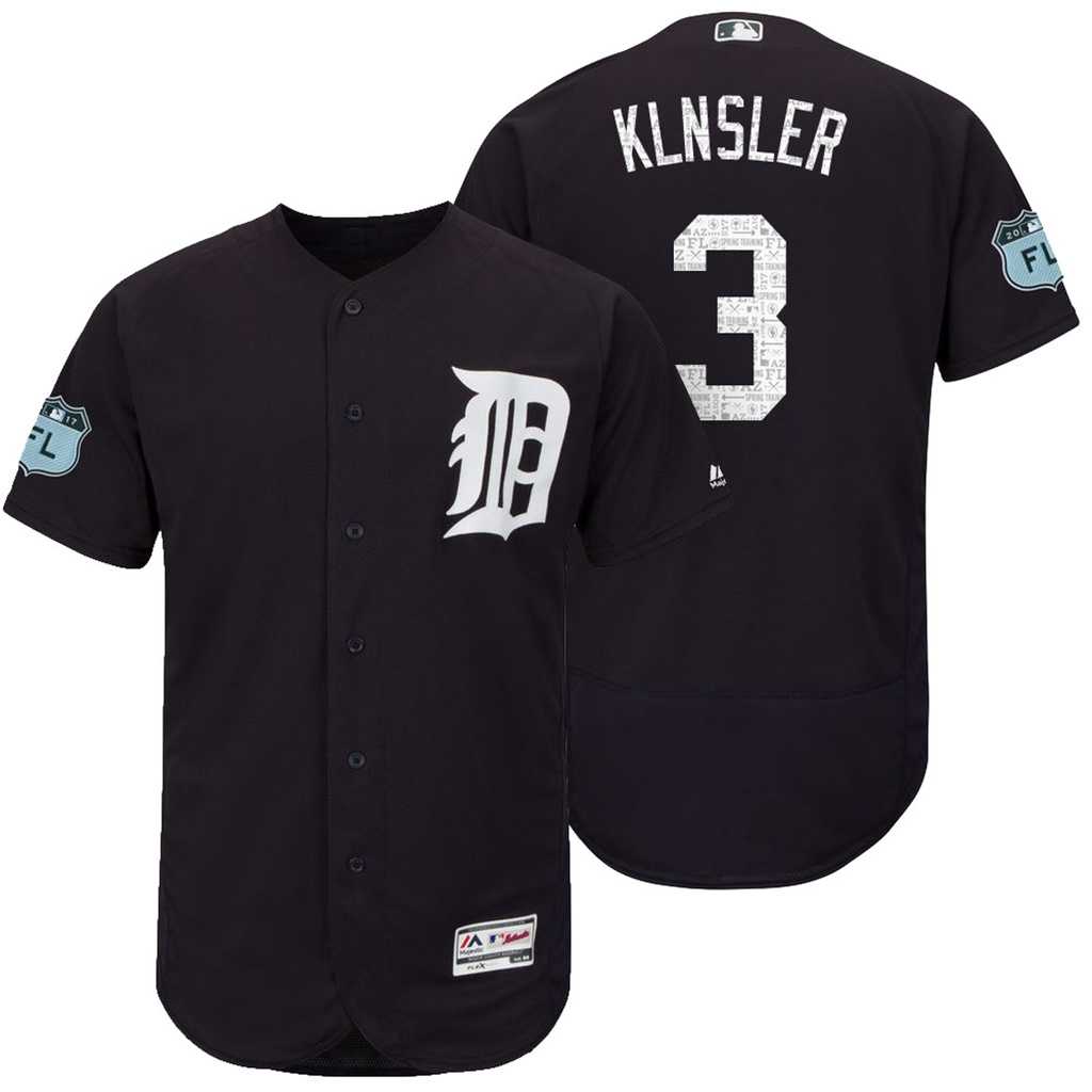 Men's Detroit Tigers #3 Ian Klnsler 2017 Spring Training Flex Base Authentic Collection Stitched Baseball Jersey