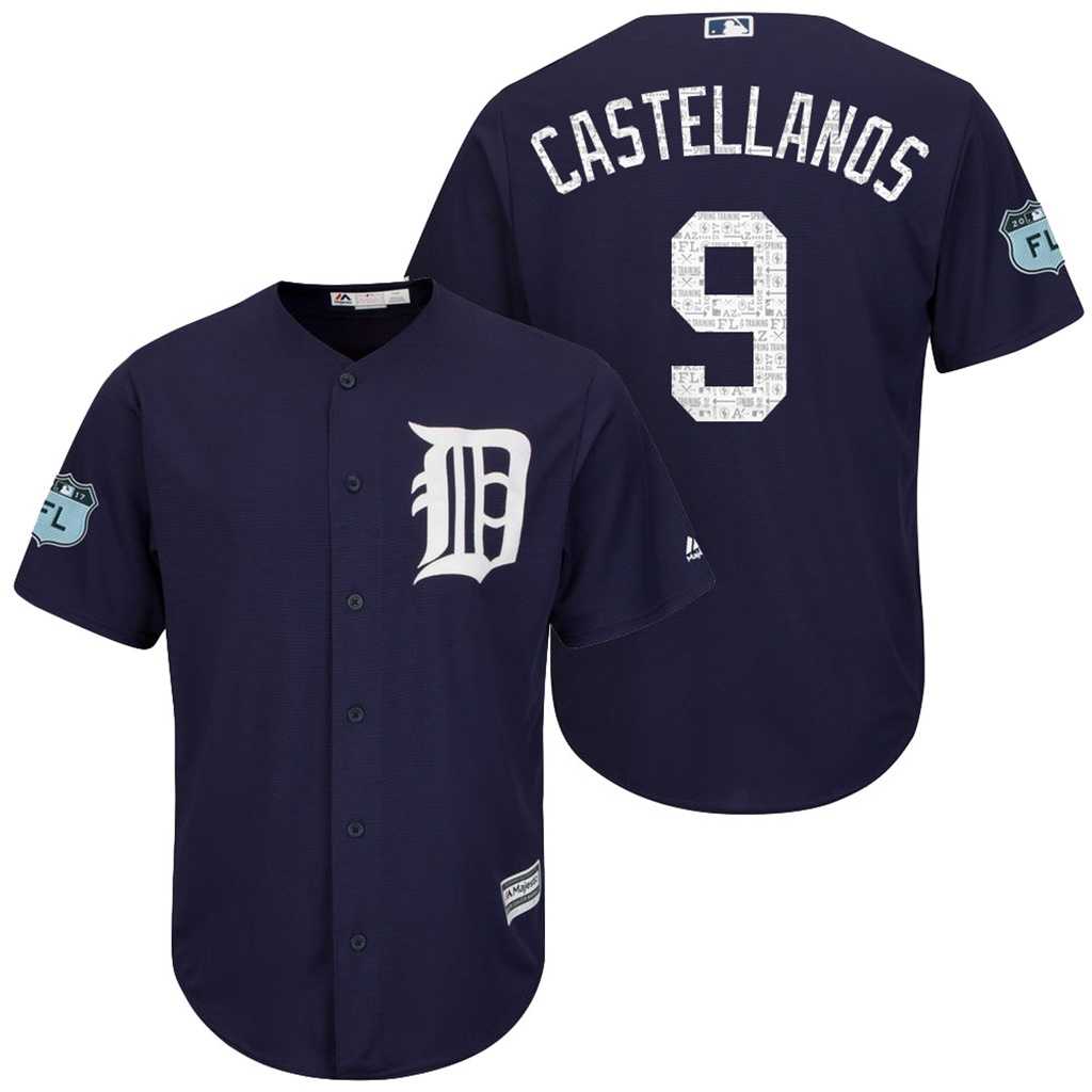 Men's Detroit Tigers #9 Nick Castellanos 2017 Spring Training Cool Base Stitched MLB Jersey
