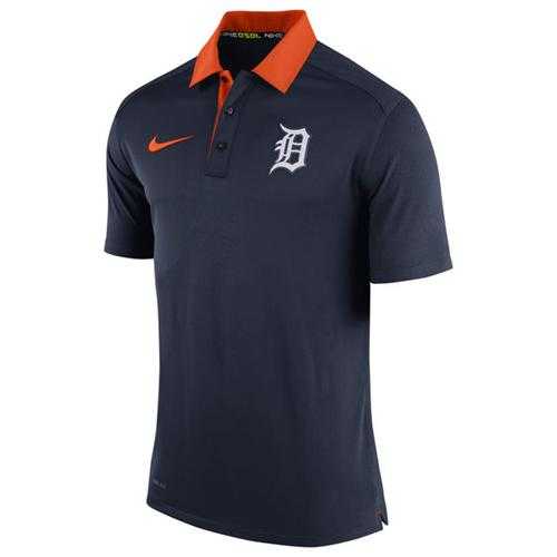 Men's Detroit Tigers Nike Navy Authentic Collection Dri-FIT Elite Polo