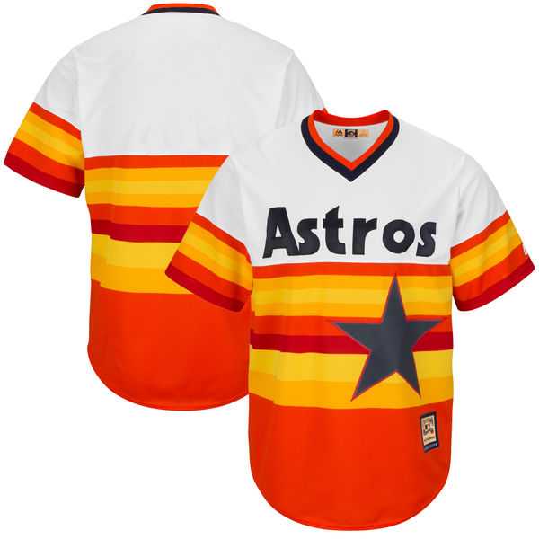 Men's Houston Astros Majestic Orange Alternate Big & Tall Cool Base Jersey