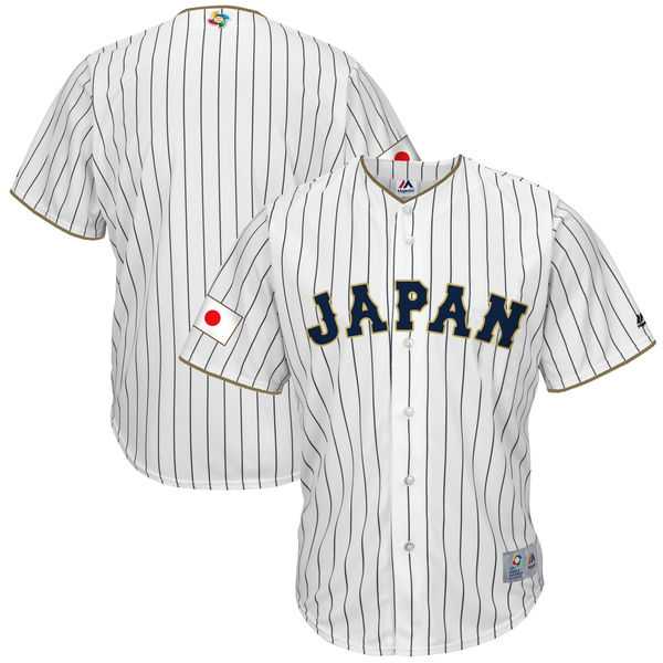 Men's Japan Baseball Majestic White 2017 World Baseball Classic Team Jersey