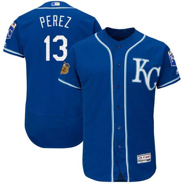 Men's Kansas City Royals #13 Salvador Perez 2017 Spring Training Flexbase Authentic Collection Stitched Baseball Jersey