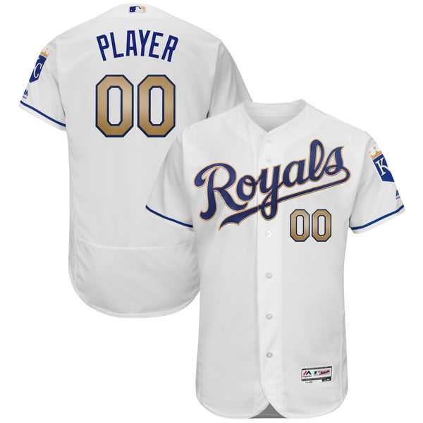 Men's Kansas City Royals Majestic White 2017 Home Flex Base Authentic Custom Jersey Men's Kansas City Royals Majestic White 2017 Home Flex Base Authentic Custom Jersey