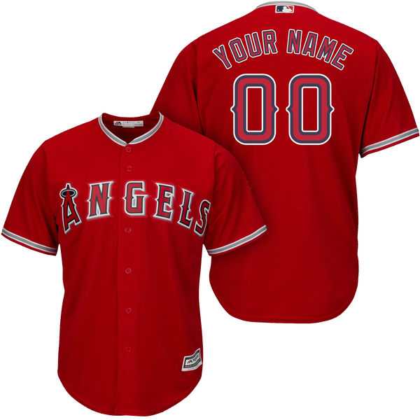 Men's Los Angeles Angels of Anaheim Majestic Red Alternate Cool Base Custom Jersey